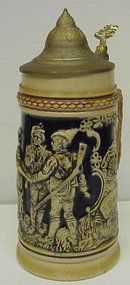 OLD GERMAN STONEWARE BEER STAIN - MUG