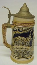 OLD GERMAN STONEWARE BEER STAIN - MUG