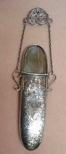 VICTORIAN STERLING CHATELAINE GLASSES CASE