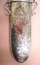 VICTORIAN STERLING CHATELAINE GLASSES CASE