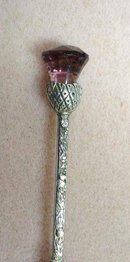 Figural Tea Caddy Spoon Scottish Thistle
