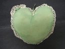 LOVELY ANTIQUE PIN CUSHION-LACE&RIBBONS