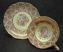 COTTAGE CHIC - GOLD GILT - CUP and SAUCER