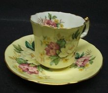 COTTAGE CHIC - ROSES - CUP and SAUCER