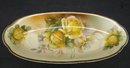COTTAGE CHIC YELLOW ROSES OVAL DISH