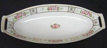 PINK ROSES GOLD GILT NIPPON OVAL DISH