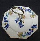 1930's DECO CAKE PLATE with SILVER POST