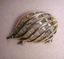 QUALITY OPEN WORK BROOCH - PORCUPINE