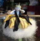 Harlequin Powder Puff PIN CUSHION DOLL