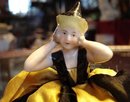 Harlequin Powder Puff PIN CUSHION DOLL