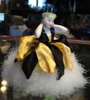 Harlequin Powder Puff PIN CUSHION DOLL