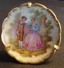 CHARMING LIMOGES MINIATURE PLATE - ROMANCE