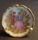 CHARMING LIMOGES MINIATURE PLATE - ROMANCE