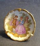CHARMING LIMOGES MINIATURE PLATE - ROMANCE
