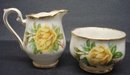 ROYAL ALBERT CREAM&SUGAR TEA ROSE