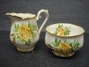 ROYAL ALBERT CREAM&SUGAR TEA ROSE