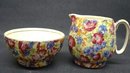 ROYAL WINTON CHINTZ CREAM&SUGAR ROYALTY