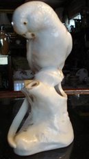 VICTORIAN FIGURAL VASE - PARROT