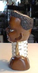 RARE ANTIQUE HEAD VASE - BLACK GIRL