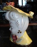 LOVELY ANTIQUE HEAD VASE-GLAMOUR GIRL