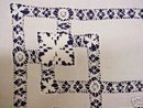 VICTORIAN DRAWN THREADWORK LACE TABLE