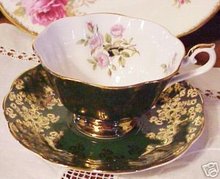 ROYAL ALBERT CUP and SAUCER - GOLD GILT