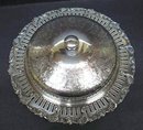 ANTIQUE SILVER SERVING DISH with LID