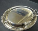 SILVER OVAL SERVING DISH&LID*MONO*A*