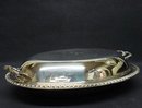 SILVER OVAL SERVING DISH&LID*MONO*A*