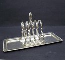LOVELY SILVER PLATE TOAST STAND