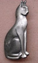 LOVELY ART DECO BROOCH - CAT