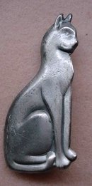 LOVELY ART DECO BROOCH - CAT
