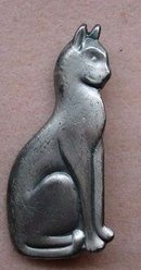 LOVELY ART DECO BROOCH - CAT
