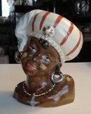 ORIGINAL UNIQUE BLACK GIRL - HEAD VASE