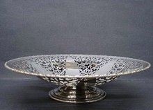 VICTORIAN SILVER PLATED PEDESTAL DISH