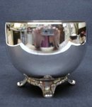 Elegant Silver Plate Tea Bag Footed Bowl