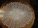 Lovely ANTIQUE FILET LACE LARGE *DOILY*