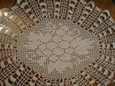Lovely ANTIQUE FILET LACE LARGE *DOILY*