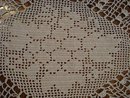 Lovely ANTIQUE FILET LACE LARGE *DOILY*