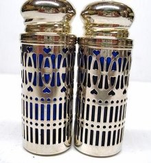 SILVER PLATED - SALT & PEPPER SHAKERS
