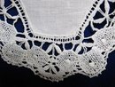 LOVELY ANTIQUE BOBBIN LACE OVAL DOILY