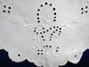 Antique Embroidery- cutwork - Oval Doily
