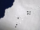 Antique Embroidery- cutwork - Oval Doily