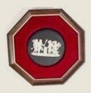 Rare Vintage Basalt Ware Framed Plaque Jasperware Wedgwood Pottery England
