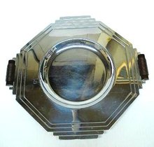 ART DECO CHROME SERVING TRAY-DISH