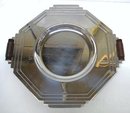 ART DECO CHROME SERVING TRAY-DISH