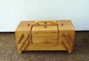 UNUSUAL - WOOD SEWING BASKET
