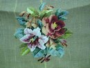 WOOLEN NEEDLEPOINT TAPESTRY-ROSES