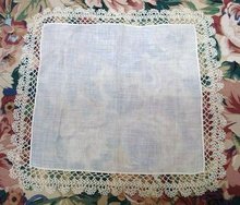 Fine Handmade Lace Border Wedding Hanky