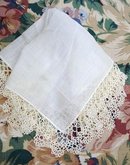 Fine Handmade Lace Border Wedding Hanky
